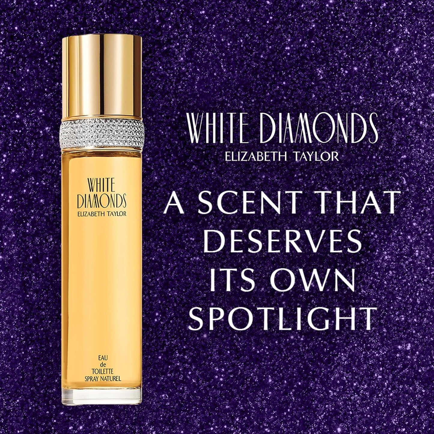 Elizabeth Taylor White Diamonds Eau de Toilette - Long-Lasting Floral Fragrance Perfume Spray, 3.3 Fl Oz