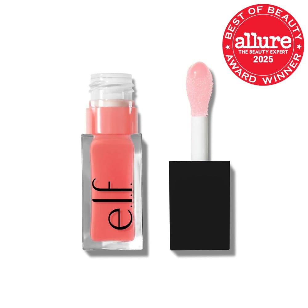e.l.f. Glow Reviver Lip Oil – Nourishing Tinted Lip Oil with High-Shine Finish, Jojoba Oil, Vegan & Cruelty-Free, Pink Quartz