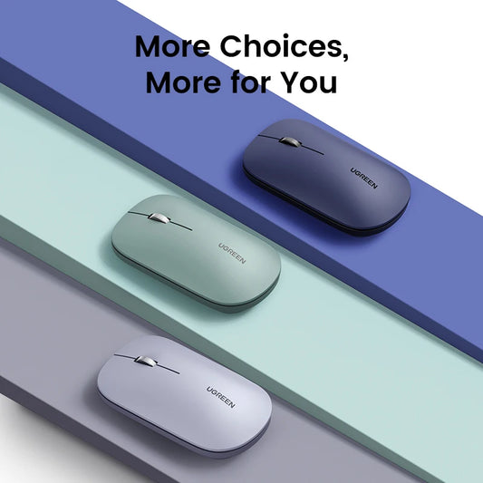 UGREEN Wireless Mouse – 4000 DPI, Silent Click 40dB, 2.4G Mouse for MacBook Pro M1/M2, iPad, Laptop & PC