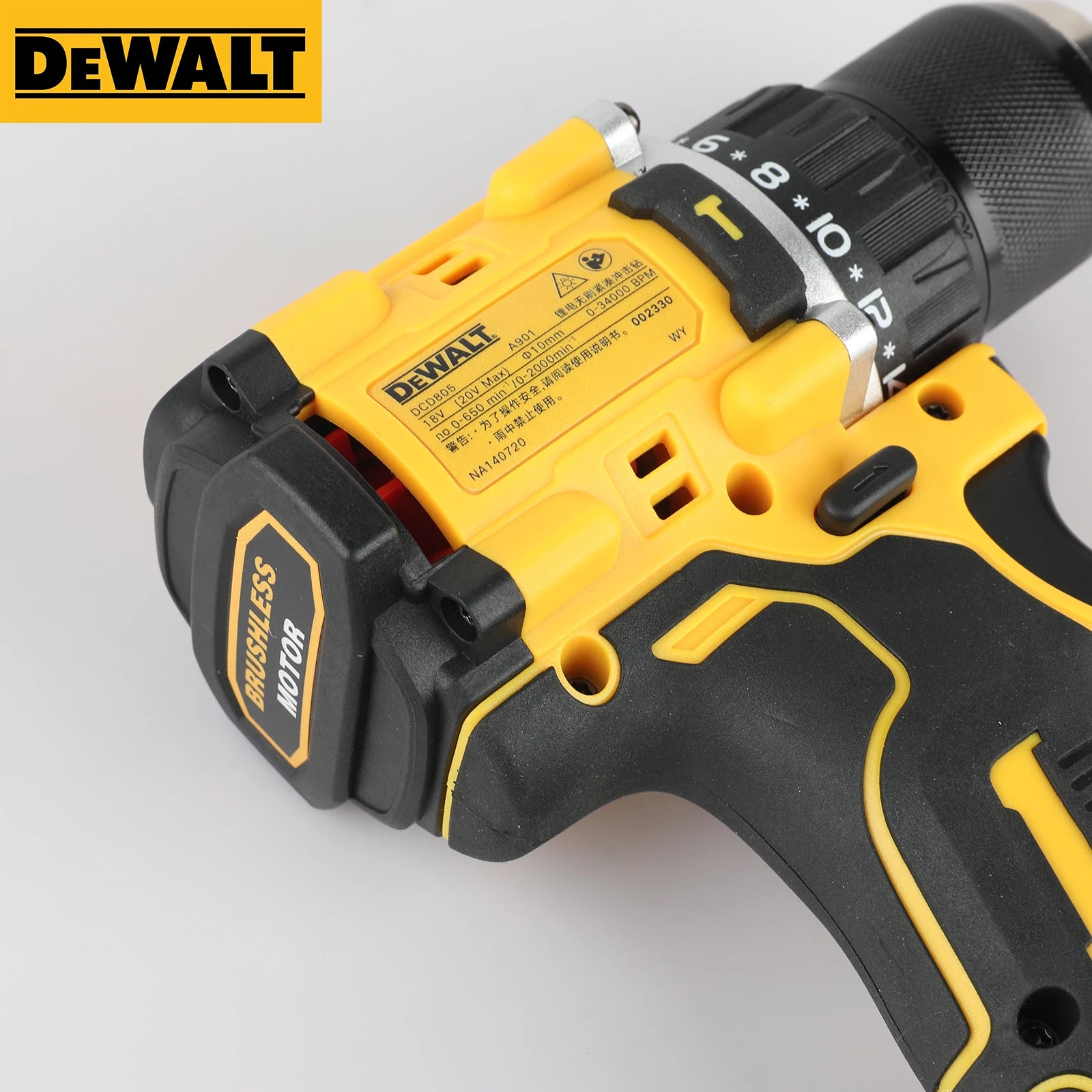 DEWALT DCD805 20V Brushless Cordless Electric Drill – Compact Impact Driver & Rechargeable Hand Screwdriver