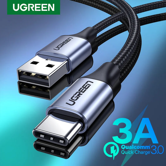 UGREEN USB to Type-C Charger Cable – Fast Charging & Data Transfer for iPhone, Samsung, Xiaomi, iPad & More