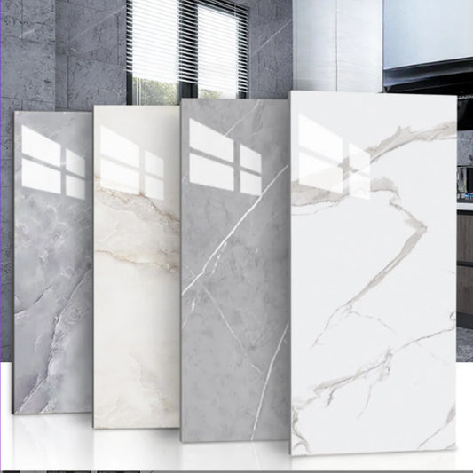 10–20pcs Marble PVC Floor Tiles – 30x60cm Self-Adhesive, Waterproof Peel & Stick Wall Stickers for Kitchen, Bathroom & Home Décor