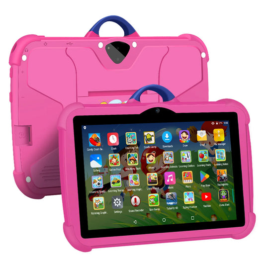 Kids Tablet 7-Inch Android – Quad-Core, 4GB RAM 64GB ROM, Educational Games & Learning Apps, Cartoon Design, Parental Control & Entertainment