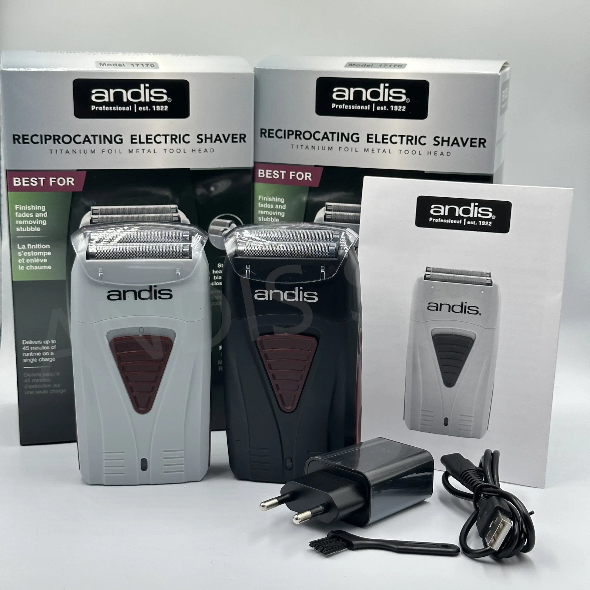 Andis Foil Lithium Titanium Cordless Shaver – Smooth Shaving Razor with Charger for Men, Bald Hair Clipper
