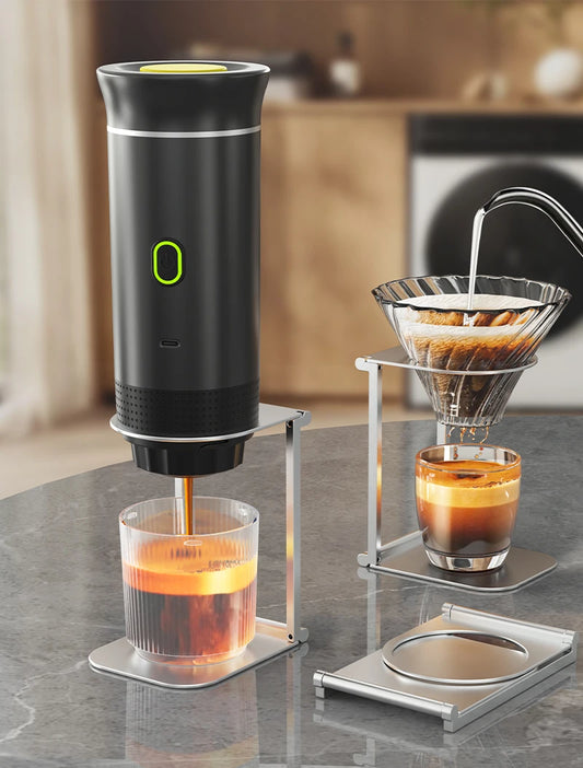 Wireless Portable Espresso Machine – 3-in-1 Coffee Maker for Car, Home & Camping, Compatible with Capsules & Powder