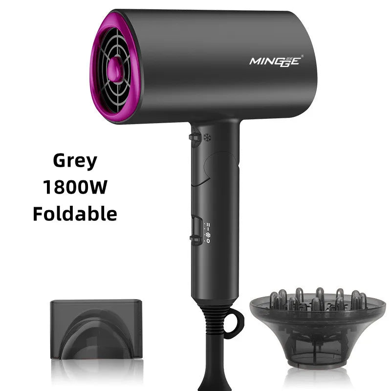 Professional Foldable Hair Dryer – High Power Negative Ion Blow Dryer for Salon & Home