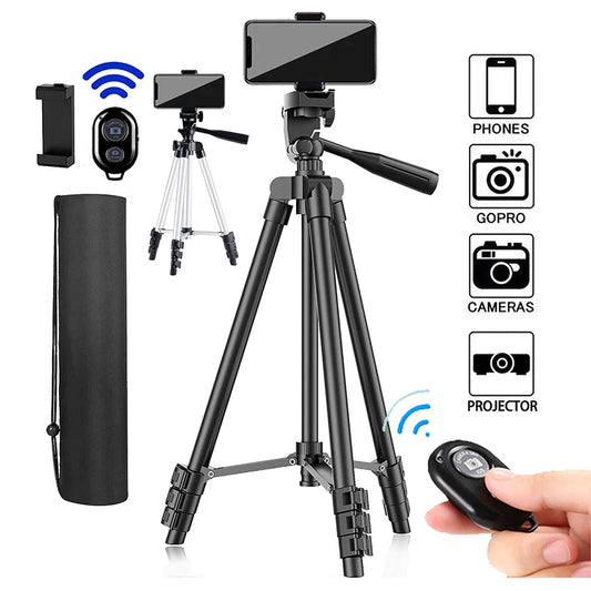Tripod for Phone & Camera – Video Recording, Bluetooth Remote, Universal Camera & Smartphone Holder for Photography & Vlogging