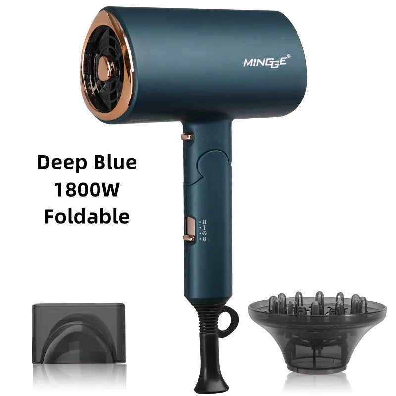 Professional Foldable Hair Dryer – High Power Negative Ion Blow Dryer for Salon & Home
