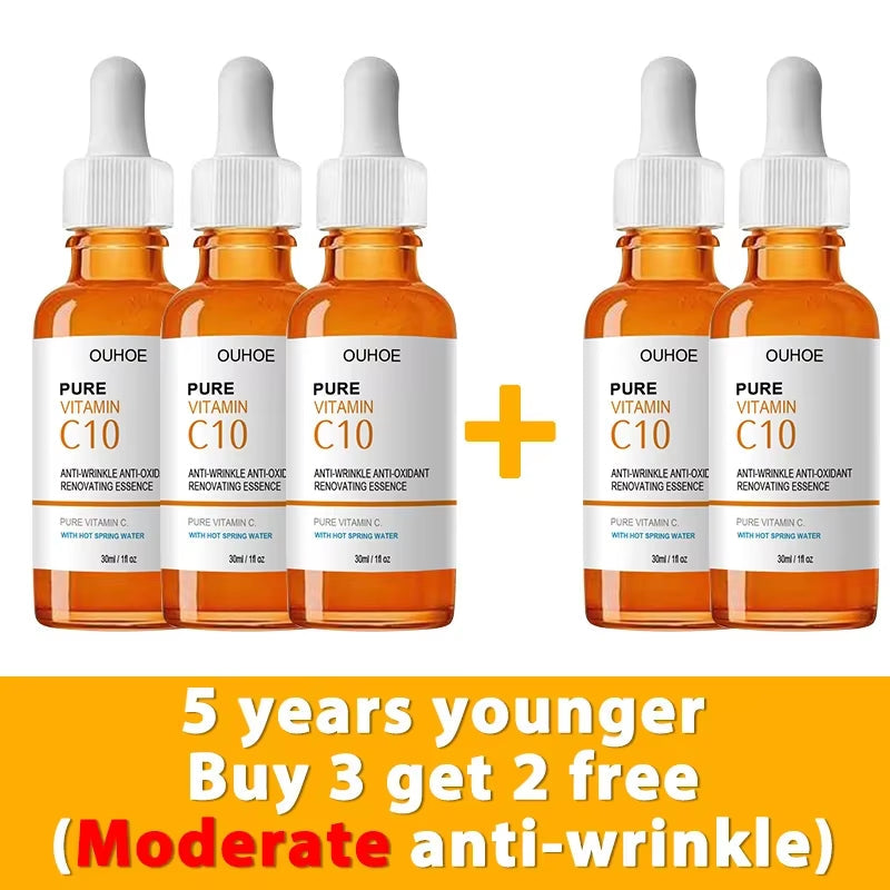 Vitamin C Anti-Aging Face Serum: Firming, Wrinkle Reduction, Brightening, and Nourishing Essence for Radiant Skin