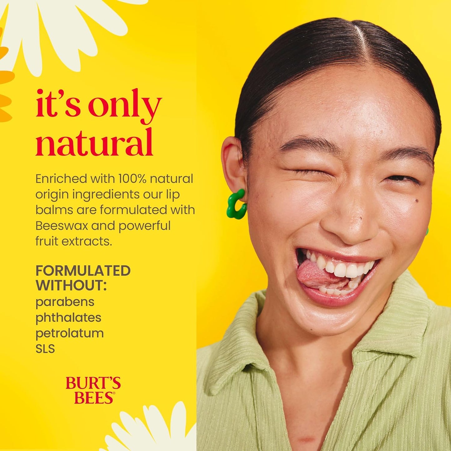 Burt’s Bees Lip Balm 4-Pack – Pink Grapefruit, Mango, Coconut & Pear, Pomegranate Flavors, Natural Beeswax Lip Moisturizer, Tint-Free, 0.15 oz Tubes