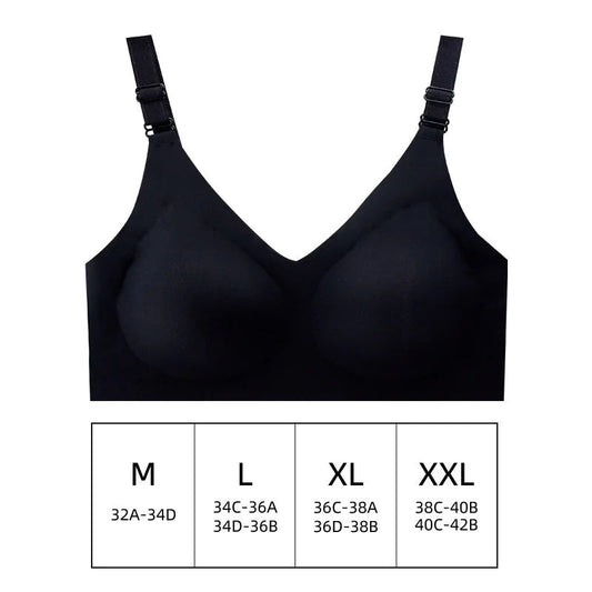 Women Seamless Bras Thin Style Comfortable Lingerie Deep V Gather