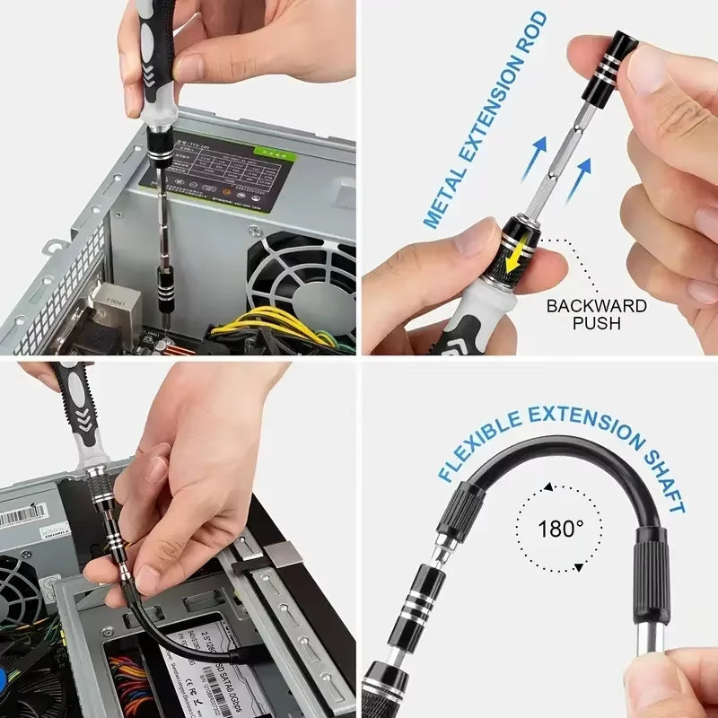 Electronics Screwdriver Set: 115-in-1 Precision Magnetic Repair Tools