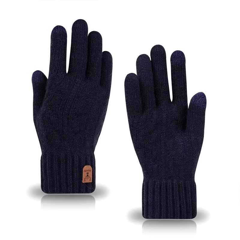 Men Winter Touchscreen Gloves: Warm Wool Knitted Fleece for Cold Weather