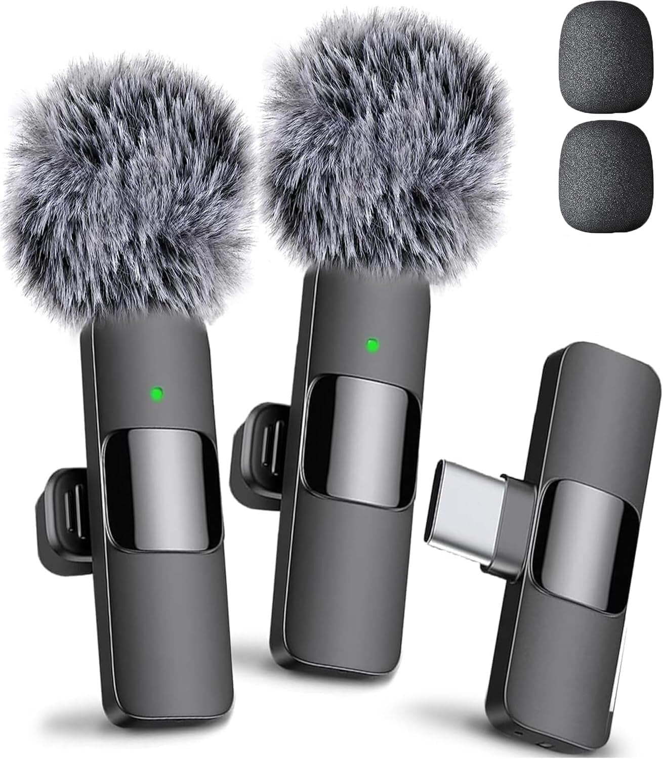 Mini Mic Pro Wireless Lavalier Microphone (Latest Model) – 2 Pack Clip-On Mic for iPhone, iPad & Android, USB-C & Lightning Compatible, Crystal Clear Audio for Video Recording, Podcasting & Content Creators