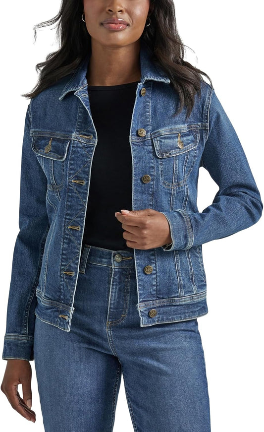 Lee Women’s Legendary Rider Denim Jacket – Classic Western-Inspired Style, Durable Denim