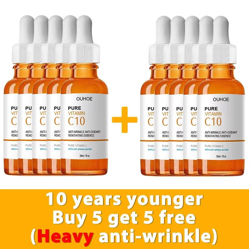 Vitamin C Anti-Aging Face Serum: Firming, Wrinkle Reduction, Brightening, and Nourishing Essence for Radiant Skin