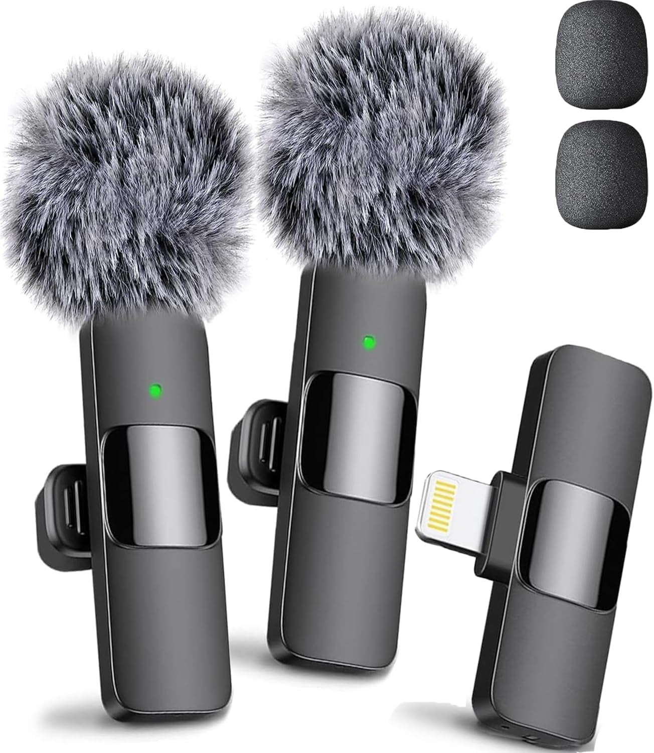 Mini Mic Pro Wireless Lavalier Microphone (Latest Model) – 2 Pack Clip-On Mic for iPhone, iPad & Android, USB-C & Lightning Compatible, Crystal Clear Audio for Video Recording, Podcasting & Content Creators