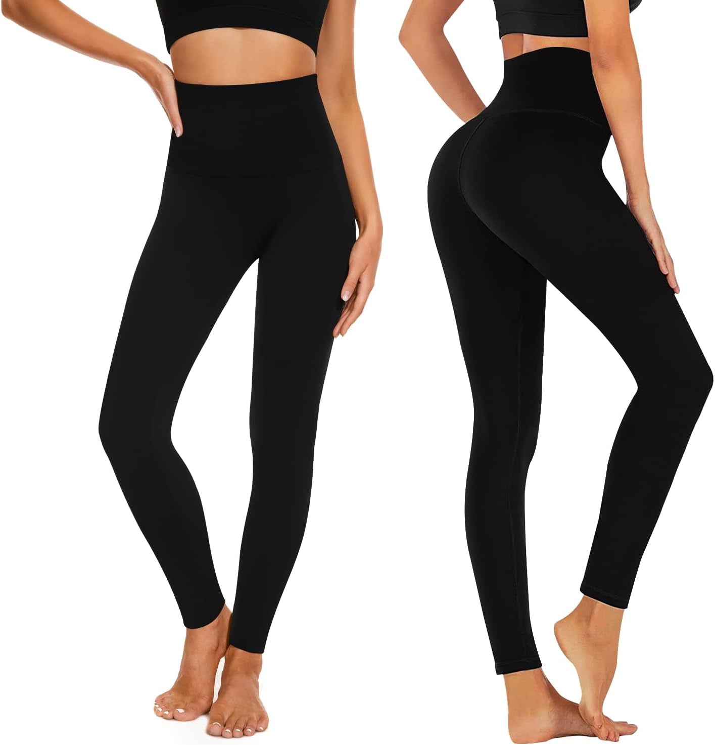 3-Pack Fleece-Lined Leggings for Women – High-Waisted Warm Thermal Yoga, Running & Workout Pants