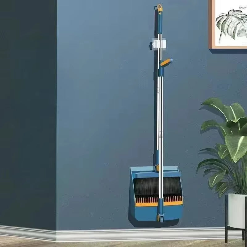 Kitchen Broom and Dustpan Combination: Rotary Long-Rod Broom Kit