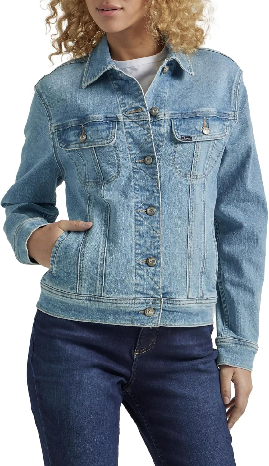 Lee Women’s Legendary Rider Denim Jacket – Classic Western-Inspired Style, Durable Denim