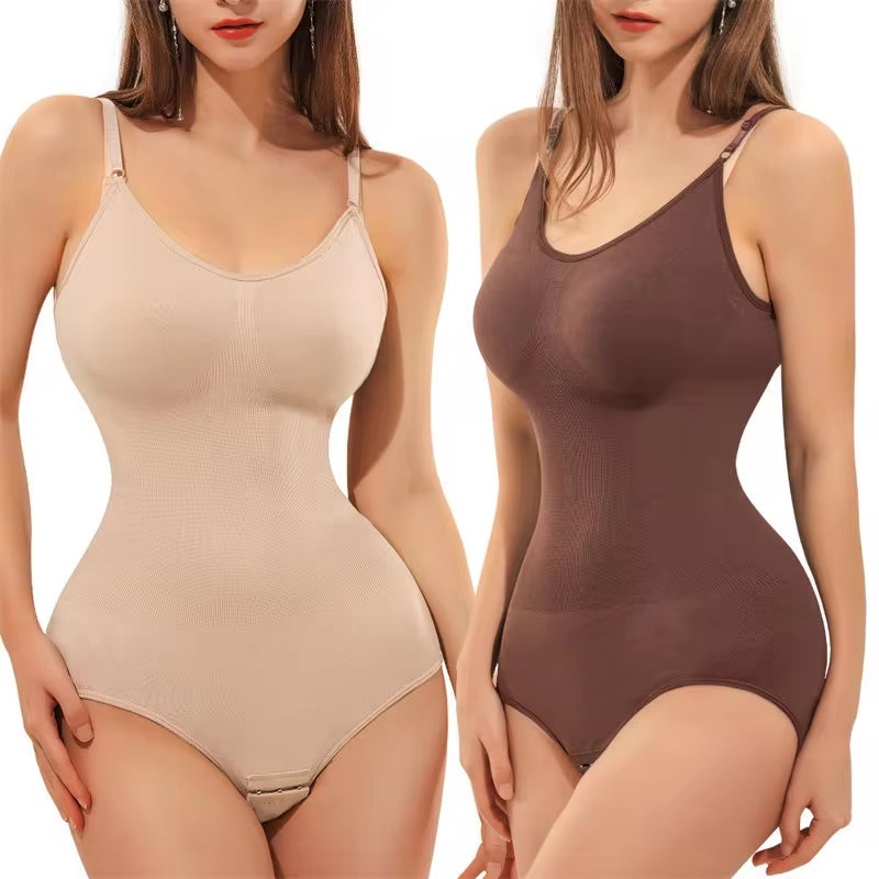 Spaghetti Strap Body Suits Open Crotch Shapewear Slimming Body 