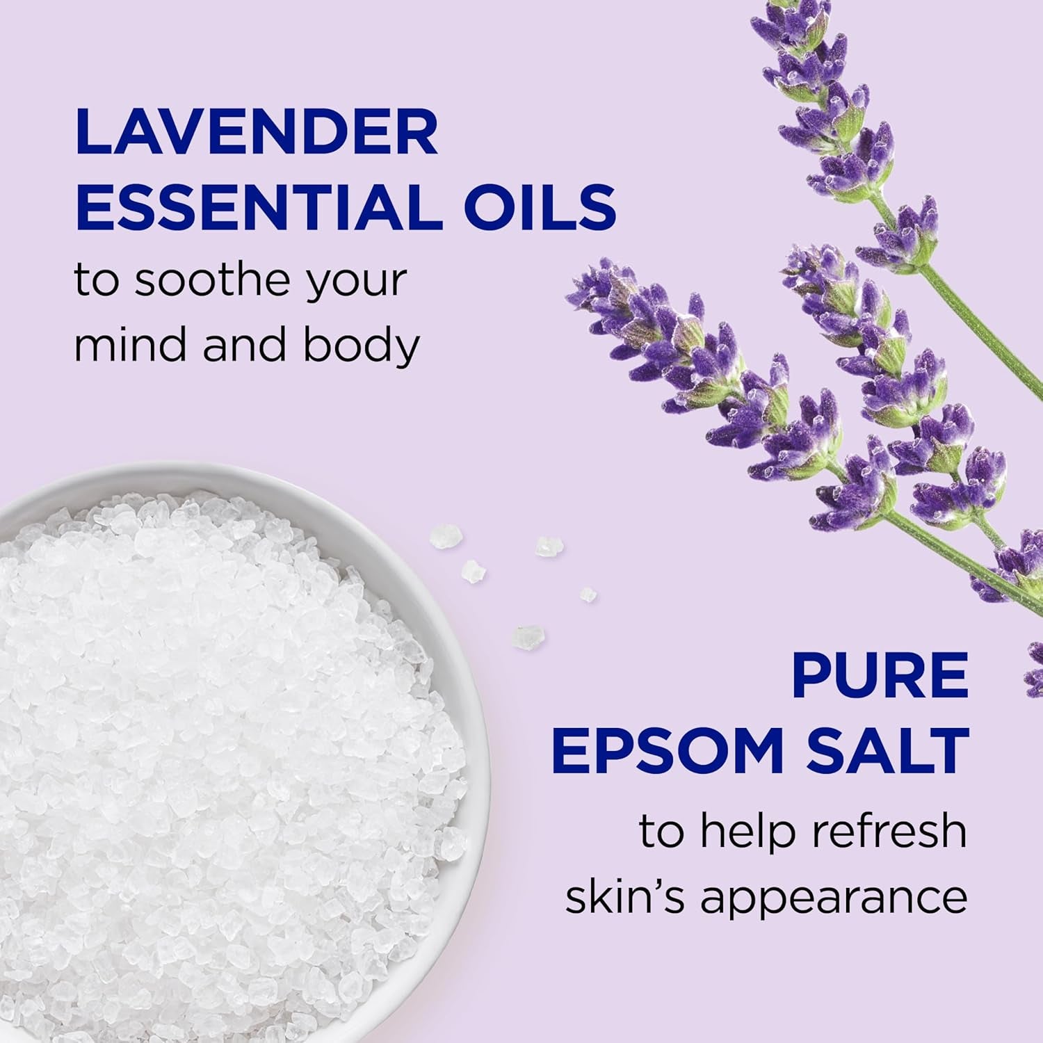 Dr Teal’s Foaming Bath with Pure Epsom Salt – Soothe & Sleep Lavender Bubble Bath Soak, Relaxing Aromatherapy Bath for Stress Relief & Better Sleep, 34 fl oz (Pack of 2)